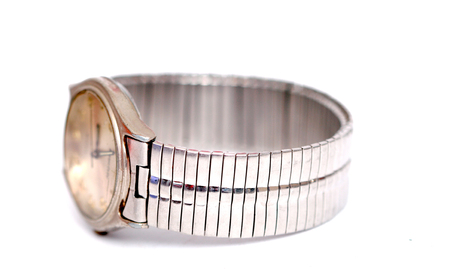 picture of a vintage wrist watch,close upの写真素材