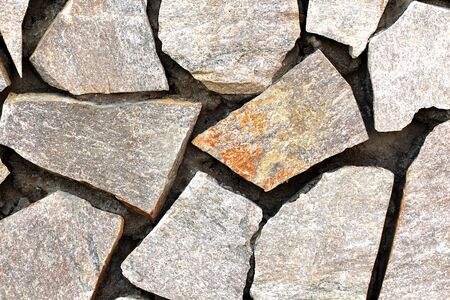picture of a fresh constructed stone tiled wall
