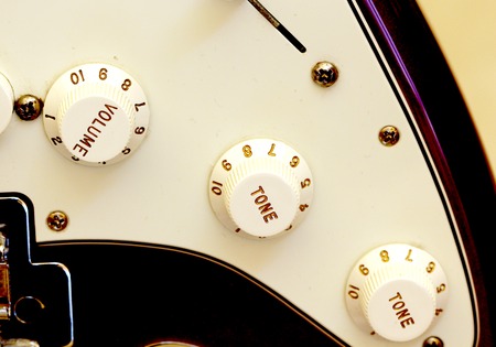 icture of an Electric guitar details, music themeの写真素材