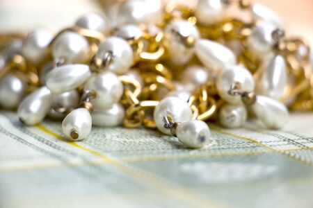 picture of a Pearls necklace ,fashion concept
