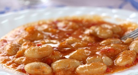 picture of a cooked white kidney beanの写真素材