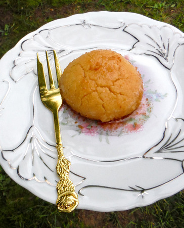 Picture of a Turkish dessert with syrup - Sekerpareの写真素材