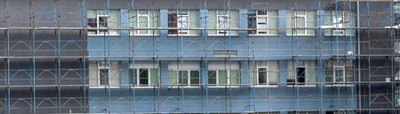 picture of a restoration of a facade on a public buildingの写真素材