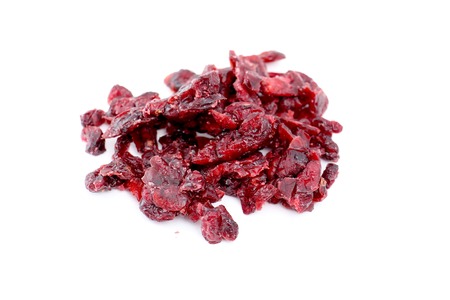 picture of a Dried cranberries isolated on white backgroundの写真素材