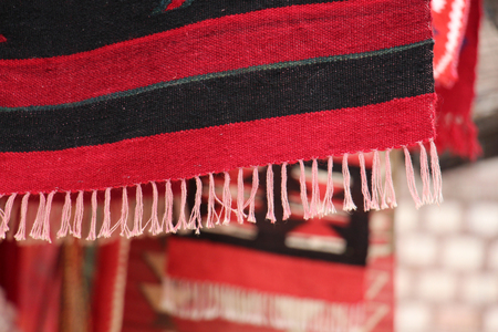 picture of a coooful macedonian hand made traditional woolen rugs. color conceptの写真素材