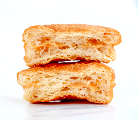 picture of a puff pastry stuffed with milk cream dulce de lache