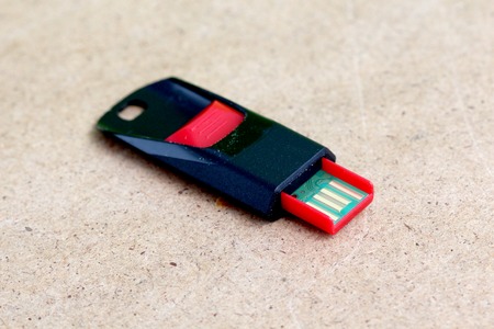 picture of a Red black USB memory stickの写真素材