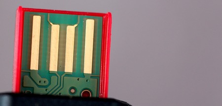 picture of a Red balck USB memory stickの写真素材