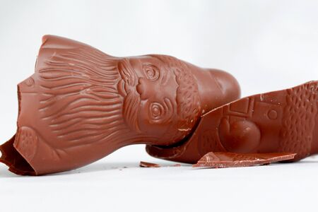 picture of a chocolate santa claus. studio shot, holiday conceptの写真素材