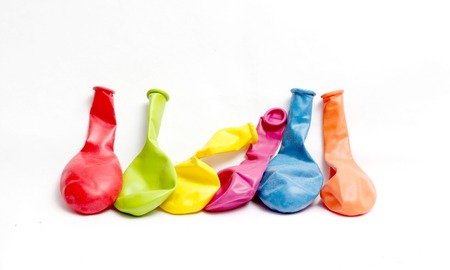 picture of a balloons on white background.holiday deocorationの写真素材