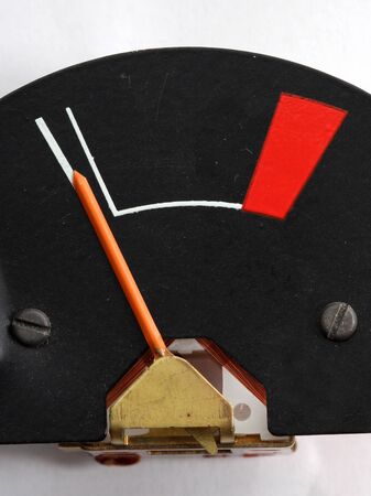 Closeup of an analog measuring device with the needleの写真素材