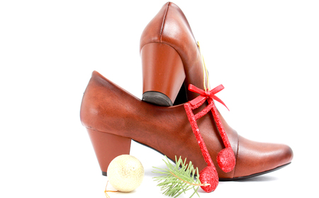 picture of a fashion female shoes over white backgroundの写真素材