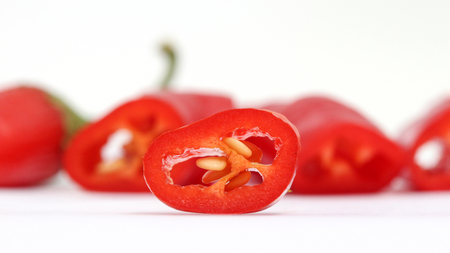 picture of a red hot chilli pepper, food conceptの写真素材