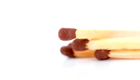 Matches on white backgroundの写真素材