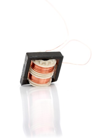 Small device Transformer on white background,image of aの写真素材