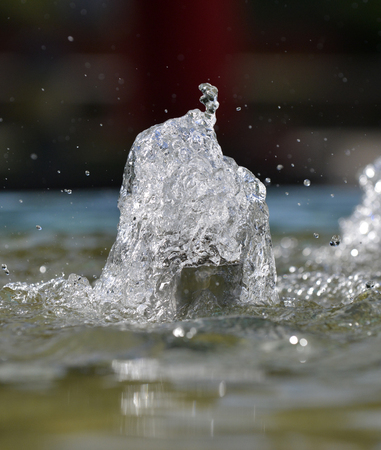 image of a drops of water from fountainの写真素材