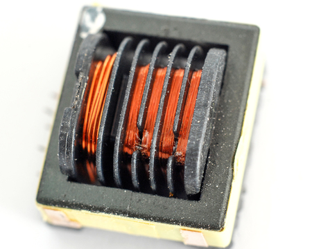 small dirty and damaged transformer, close up shotの写真素材