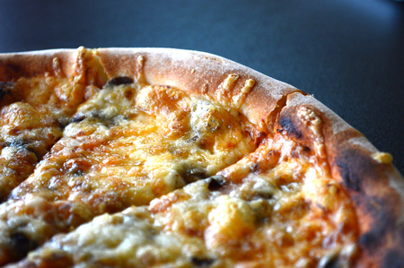 image of a fresh baked italian pizza,shallow dofの写真素材