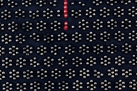image of a old bracelets of plastic beads, details