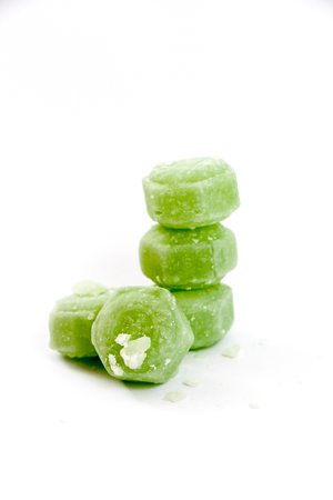 mint candy on white background,image of aの写真素材