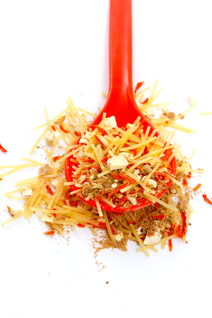 Fresh Beef Noodle Soup soup on white background,image of aの写真素材