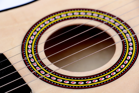 detail of a guitar