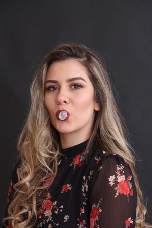 studio portrait of a beautiful model girl,image