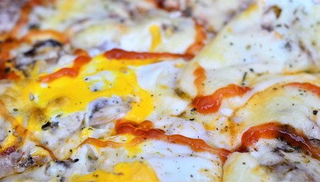 fresh baked tasty pizzaの写真素材