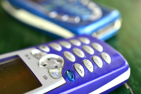 old mobile phone, technology concept,image of aの写真素材