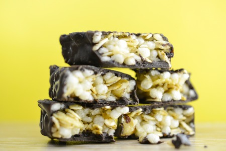 granola, cereal bar, healthy food concept