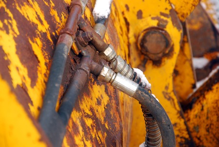 detail of heavy construction machine, bulldozer, image