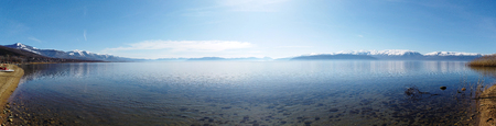 lake prespa in north macedonia, imageの写真素材