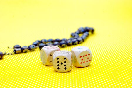 old dirty gambling dices,winner concept