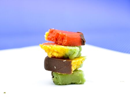 colorful homemade vegetarian sweets imageの写真素材