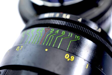 old manual photo camera lens imageの写真素材