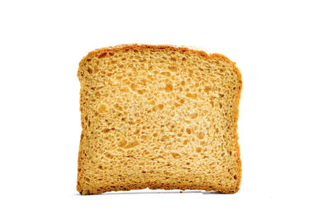 image of slices of bread on a white backgroundの写真素材