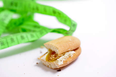 sandwich cream cookies isolated on white image