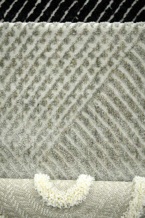 carpets for sale on a market, patterns of a rug imageの写真素材