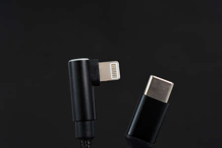 USB-c and Lightning iphone cable image