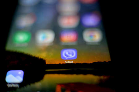 OHRID, NORTH MACEDONIA - NOVEMBER 12, 2021: Android home screen of social media app icon instagram...