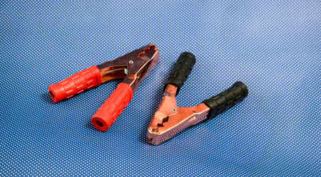 Pair of a Battery Jumper Cable Clamps