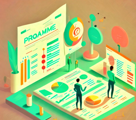 Business concept. Isometric illustration of business concept background for web designの素材