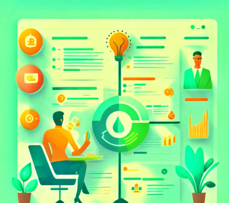 Flat design illustration concepts for business analysis and planning, consulting, team work, project management, financial report. Concepts web banner and printed materials.の素材