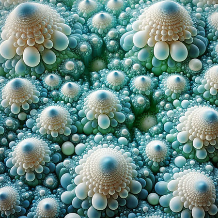 Abstract fractal. Fractal art background for creative design. Decoration for wallpaper, desktop, poster, cover booklet. Print for clothes, t-shirt. Creative illustration for designの素材