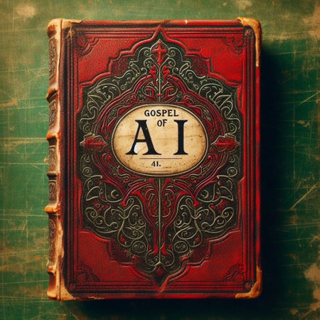Old book with alphabets on the cover on a green backgroundの素材
