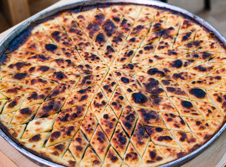 gomleze traditional homemade pastry , macedonian foodの写真素材