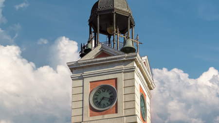 Watch tower on The Old Post Office (1766-68) building timelapse hyperlapse, currently the seat of...