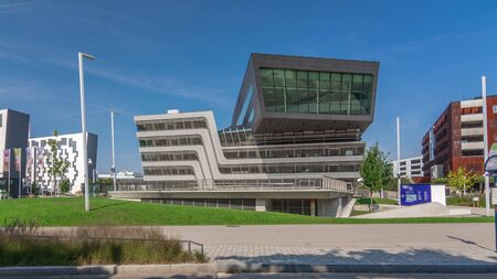 Modern buildings with library and Learning Center Of Vienna University of Economics and Business...