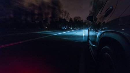 Driving at high speed through the streets timelapse drivelapseの写真素材