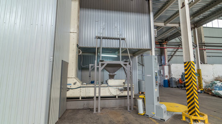 Electrical mill machinery and elevator for the production of seeds timelapse hyperlapse. Grain...